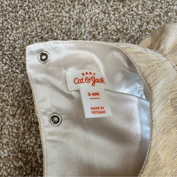 4/$20 Cat & Jack Gold Dress 3-6M - Picture 3 of 9